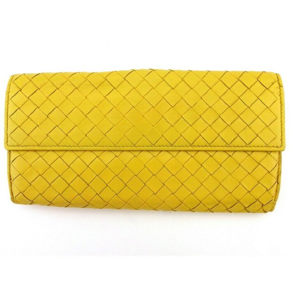 BOTTEGA VENETA Long Wallet Intrechard Leather Authentic Used - Picture 7 of 8